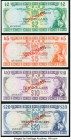 Fiji 1974 Specimen Set of 4 Examples About Uncirculated. Barnes and Craik signature combination set. Pick numbers 72s, 73s, 74s and 75s.

HID098012420...
