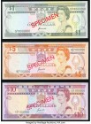 Fiji 1991 Specimen Set of 3 Examples About Uncirculated-Crisp Uncirculated. Kubuabola signature set. Pick numbers 89s, 91s, and 92s.

HID09801242017

...