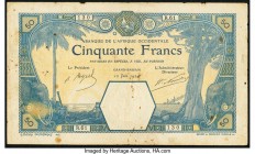 French West Africa Banque de l'Afrique Occidentale 50 Francs 1924 Pick 9Db Fine. Holes, rust stains and edge splits are present.

HID09801242017

© 20...