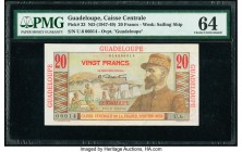 Guadeloupe Caisse Centrale de la France d'Outre-Mer 20 Francs ND (1947-49) Pick 33 PMG Choice Uncirculated 64. 

HID09801242017

© 2020 Heritage Aucti...