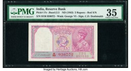 India Reserve Bank of India 2 Rupees ND (1943) Pick 17c Jhun4.2.3 PMG Choice Very Fine 35. Staple holes at issue.

HID09801242017

© 2020 Heritage Auc...