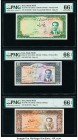 Iran Bank Melli 50; 10; 20 Rials ND (1951); ND (1953) (2) Pick 56; 59; 60 Three Examples PMG Gem Uncirculated 66 EPQ (3). 

HID09801242017

© 2020 Her...