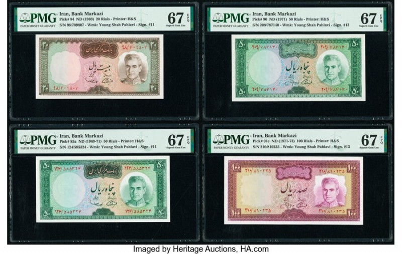 Iran Bank Markazi 20; 50 (2); 100 Rials ND (1969); ND (1969-71); ND (1971); ND (...