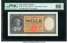 Italy Banco d'Italia 1000 Lire 14.8.1947 Pick 83 PMG Gem Uncirculated 66 EPQ. 

HID09801242017

© 2020 Heritage Auctions | All Rights Reserved
