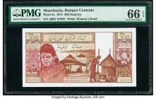 Mauritania Banque Centrale de Mauritanie 200 Ouguiya 20.6.1973 Pick 2a PMG Gem Uncirculated 66 EPQ. 

HID09801242017

© 2020 Heritage Auctions | All R...