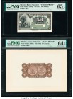 Mexico Banco Nacional de Mexicano 50 Centavos ND (1913 Pick S254p M295p Front and Back Proofs PMG Gem Uncirculated 65 EPQ; Choice Uncirculated 64 EPQ....