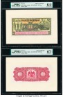 Mexico Banco de San Luis Potosi 100 Pesos ND (1899-1909) Pick S403p1; s403P2 M488p Front and Back Proofs PMG Choice Uncirculated 64 EPQ; Superb Gem Un...