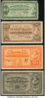 Netherlands Indies Javasche Bank 10; 25; 50; 100 Gulden 1928-30 Pick 70, 71, 72, 73 Four Examples Very Good-Fine. Edge damage and splits on 3 examples...