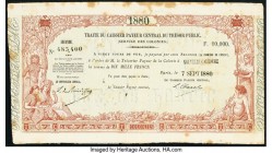 New Caledonia Tresor Public 10,000 Francs 1880 Pick Unlisted Extremely Fine. Some foxing can be seen on this lot. Staple holes. 

HID09801242017

© 20...