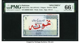 Pakistan Government of Pakistan 1 Rupee ND (1975-81) Pick 24As Specimen PMG Gem Uncirculated 66 EPQ. 

HID09801242017

© 2020 Heritage Auctions | All ...