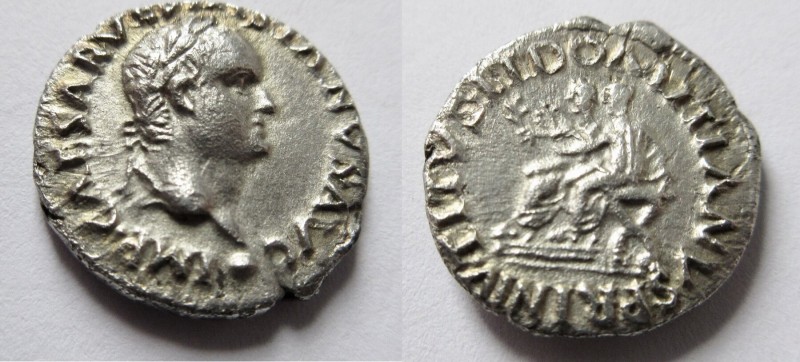 VESPASIAN (69-79 AD) AR Denarius Ephesus? 69-71 AD 3.28 g. Obv/ IMP CAESAR VESPA...