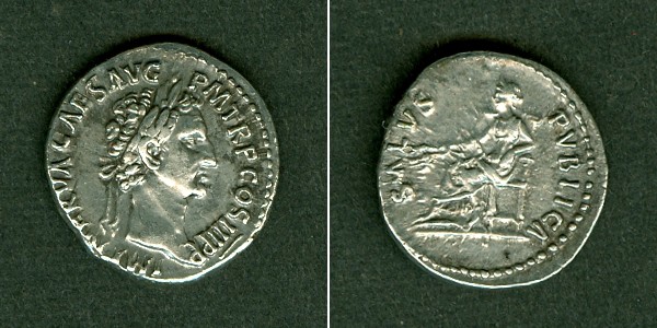 NERVA (96-98 AD) AR Denarius Rome 97 AD 3.6 g. Obv/ IMP NERVA CAES AVG P M TR P ...