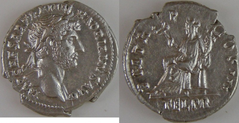 HADRIAN (117-138 AD) AR Denarius Rome 124 AD 3.28 g. Obv/ IMP CAESAR TRAIAN HADR...
