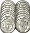 USA. Lot of 20 pieces of Morgan silver dollar from EF ÷ good EF