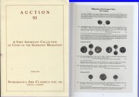 NUMISMATICA ARS CLASSICA. Auction 93 Zurich 24/5/2016: A Very Important Collection of Coins of the Germanic Migration. Editorial binding, pp. 86, nn. ...