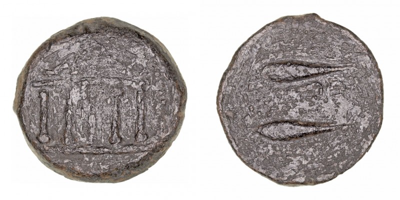 Monedas de la Hispania Antigua
Abdera, Adra (Almería)
As. AE. (entre 150 y 50 ...