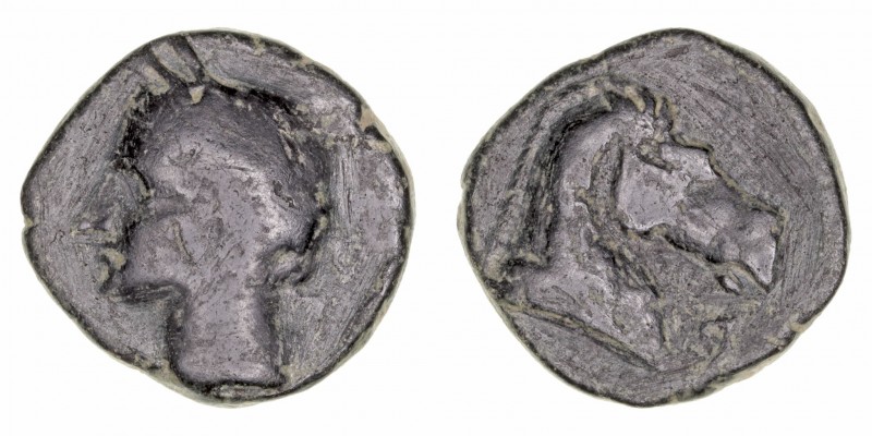 Monedas de la Hispania Antigua
Hispano Cartaginesas, Acuñaciones
Calco. AE. (e...