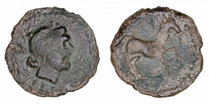Monedas de la Hispania Antigua
Sacili, Dehesa de Alcurrucén (Córdoba)
Semis. A...