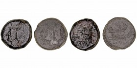 República Romana
Anónimo
As. AE. Lote de 2 monedas. 31.07g y 28.52g. (BC-).