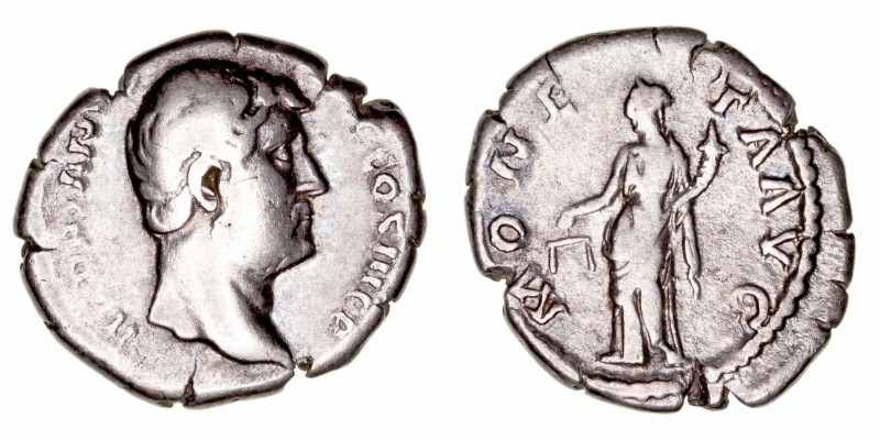 Imperio Romano
Adriano
Denario. AR. Roma. (117-138). R/MONETA AVG. 3.32g. RIC....