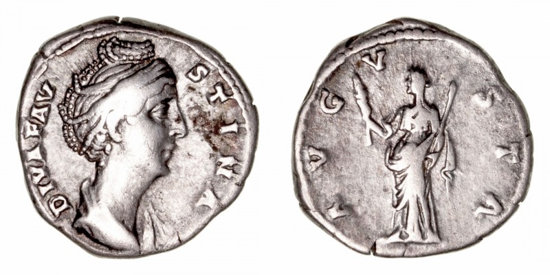 Imperio Romano
Faustina, esposa de A. Pío
Denario. AR. R/AVGVSTA. 3.21g. RIC.3...