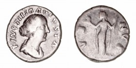 Imperio Romano
Faustina, esposa de M. Aurelio
Denario. AR. R/VENVS. 3.38g. RIC.728. MBC-/BC+.