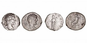 Imperio Romano
Septimio Severo
Denario. AR. (193-211). Lote de 2 monedas. BC+ a BC.