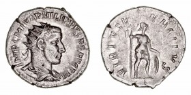 Imperio Romano
Filipo I
Antoniniano. AR. (244-249). R/VIRTVS EXERCITVS. 4.47g. RIC.53. EBC-/MBC.