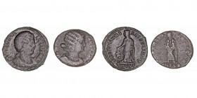 Imperio Romano
Lotes de Conjunto
Follis. AE. Lote de 2 monedas. Elena y Fausta. MBC a BC.