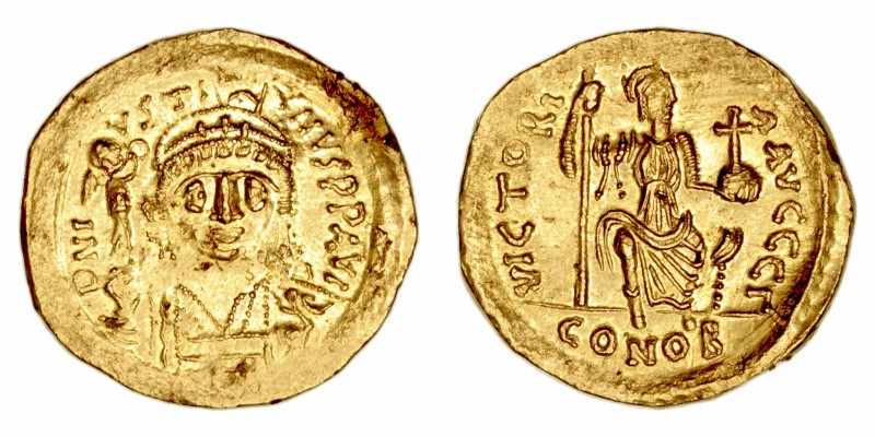 Monedas Bizantinas
Justino II
Sólido. AV. Constantinopla. (565-578). R/VICTORI...