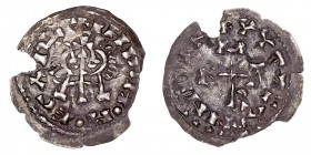 Monedas Visigodas
Egica & Witiza
Tremis. Electrón. Emerita. (698-702). A/Bustos afrontados con centro central, alrededor +INDN·M·EGICAP+. R/Monogram...