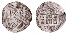Monedas Medievales
Corona Castellano Leonesa
Alfonso VIII
Dinero. VE. Marca de ceca estrella. Con estrellas a los lados de la cruz. 0.49g. AB.205. ...