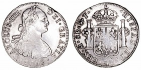Monarquía Española
Carlos IV
8 Reales. AR. Méjico FT. 1803. 26.93g. Cal.977 (2019). Cuño algo flojo y rebaba. (MBC-).