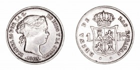 Monarquía Española
Isabel II
Real. AR. Sevilla. 1863. 1.30g. Cal.336 (2019). MBC.