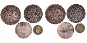 Monedas Extranjeras
Lotes de Conjunto
Lote de 4 monedas. AE. Portugal 10 Reis 1732, 20 Reis 1848, Suecia 1/2 Skilling 1822 y Togo 50 Centimes 1925. ...