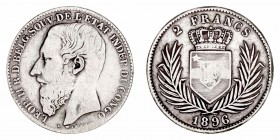 Monedas Extranjeras
Bélgica Leopoldo II
2 Francos. AR. 1896. 9.72g. KM.7. Suave pátina. MBC-.