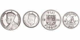 Monedas Extranjeras
Fiji Jorge V
Lote de 2 monedas. AR. Shilling 1937 y Florín 1934. KM.5 y 9. MBC a MBC-.