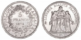 Monedas Extranjeras
Francia
5 Francos. AR. 1873 A. 24.98g. KM.820.1. Rayitas. (EBC-).