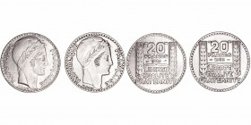 Monedas Extranjeras
Francia
20 Francos. AR. Lote de 2 monedas. 1929 y 1933. KM.879. MBC.