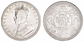 Monedas Extranjeras
India Británica Jorge V
Rupia. AR. 1918. 11.56g. KM.524. BC+.