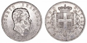 Monedas Extranjeras
Italia Víctor Manuel II
5 Liras. AR. 1873 BN. 24.98g. KM.8.3. MBC-.