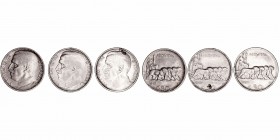 Monedas Extranjeras
Italia
50 Centesimi. Ni. Lote de 3 monedas. 1920, 1921 y 1925 R. KM.61.2. MBc-.