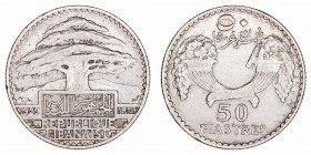 Monedas Extranjeras
Líbano
50 Piastras. AR. 1929. 9.94g. KM.8. MBC-.