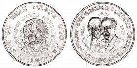 Monedas Extranjeras
Méjico
10 Pesos. AR. 1960. 28.88g. KM.476. Manchitas. (MBC-).