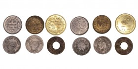 Monedas Extranjeras
Nepal
Lote de 6 monedas, AE. Paisa (1946/49), 4 Paisa 1955, 25 Paisa 1954 (2), Rupia (2). MBC+ a BC.