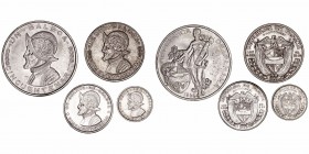 Monedas Extranjeras
Panamá
Serie de 4 valores. AR. 1953. 1/10, 1/4, 1/2 y Balboa. KM.18/21. MBC+ a BC+.