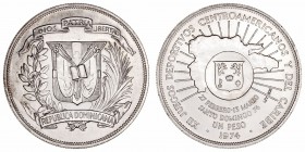 Monedas Extranjeras
República Dominicana
Peso. AR. 1974. XII Juegos Deportivos Centroamericanos y del Caribe. 26.82g. KM.35. EBC-.
