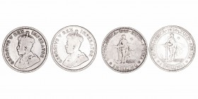 Monedas Extranjeras
Sudáfrica Jorge V
Shilling. AR. Lote de 2 monedas. 1924 y 1927. KM.17. MBC- a BC+.