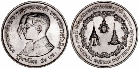 Monedas Extranjeras
Tailandia
50 Baht. AR. 1974. Rama IX. Centenario del Museo Nacional. 25.03g. Y.101. EBC-.