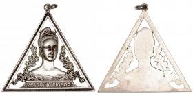 Medallas
Medalla. AR. s/f. Mariana Pineda (forma triangular, posiblemente de influencia Masónica). 9.45g. 40.00mm. L. Barrera 115,1 (mismo ejemplar)....